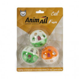 AnimAll Набор мячиков  Fun Cat для кошек, пластик, 3 шт (VP057)