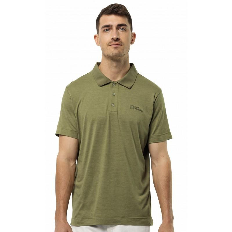 Jack Wolfskin Поло  Travel Polo M 1809721-4511 L Хакі (4064993979329) - зображення 1