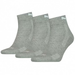 PUMA Набір шкарпеток  Cushioned Quarter 3P Un 90794303 43/46 3 пари бавовна middle grey melange (87202450