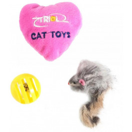 Fox Набор игрушек  для кошек, мышь, шар, и сердечко (XW0075)
