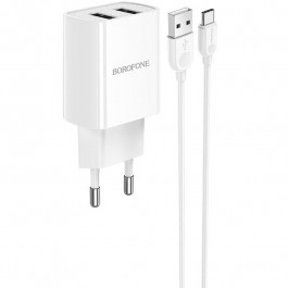 Borofone BA53A Powerway + USB Type-C White