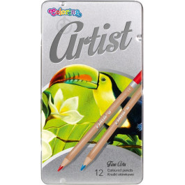 Colorino Карандаши цветные в металлической упаковке, серия Artist, 12 цветов, (83256PTR)