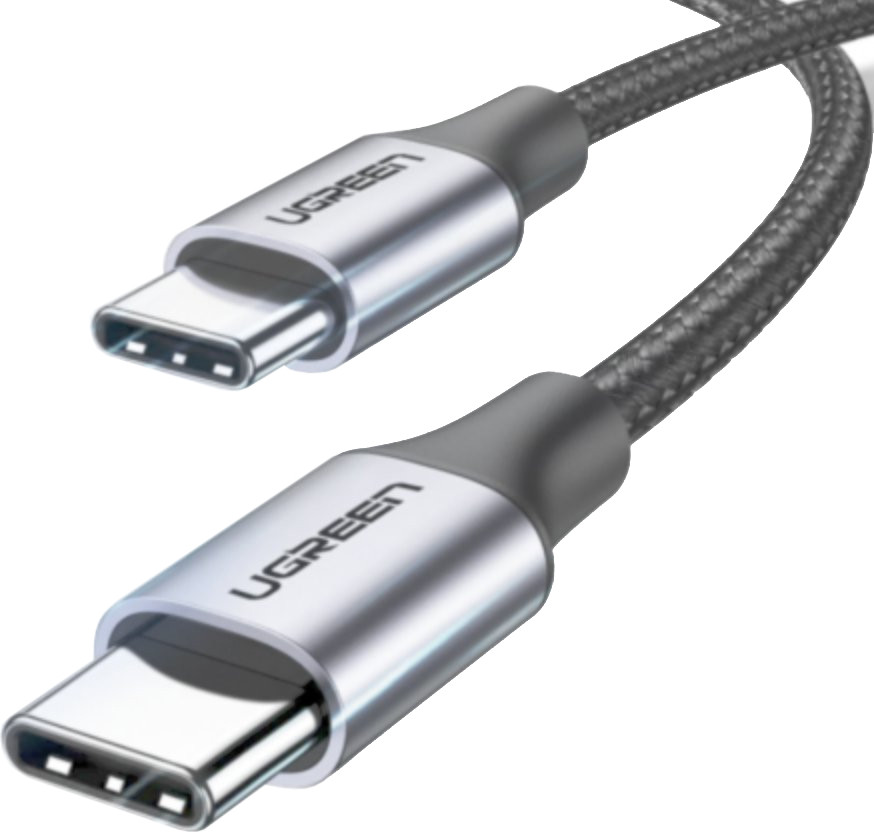 UGREEN USB-C Cable Aluminum with Braided 1m Black (50150) - зображення 1