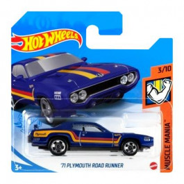   Hot Wheels 71 Plymouth Road Runner Muscle Mania 1:64 GTB42 Blue