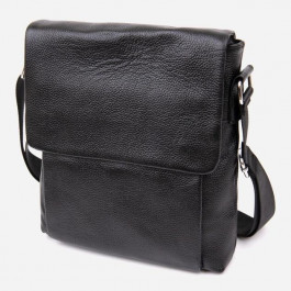 Vintage Мужская сумка кожаная  Черная (leather-20410)