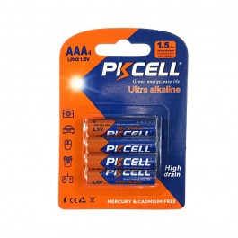 PKCELL AAA bat Alkaline 4шт Ultra Alkaline (PC/LR03-4B)