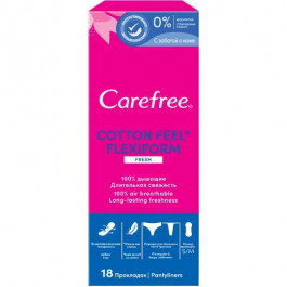 Carefree Ежедневные гигиенические прокладки  Flexi Form Fresh 18 шт (3574661064345)