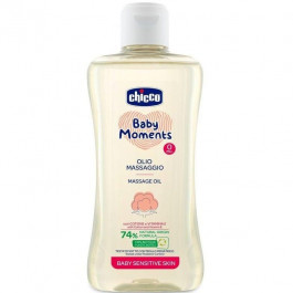 Chicco Масло для массажа Baby Moments для чувствительной кожи, 200 мл (10242.00)