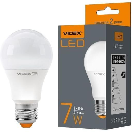 VIDEX LED A60e 7W E27 4100K 220V (VL-A60e-07274) - зображення 1