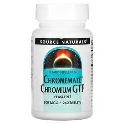 Source Naturals Chromemate Chromium GTF Yeast-Free 200 mcg 240 таблеток