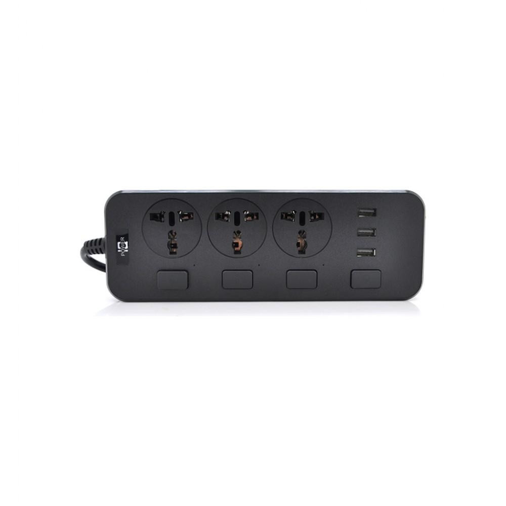 Voltronic 3 розетки 3 USB (ТВ-Т14-Black) - зображення 1