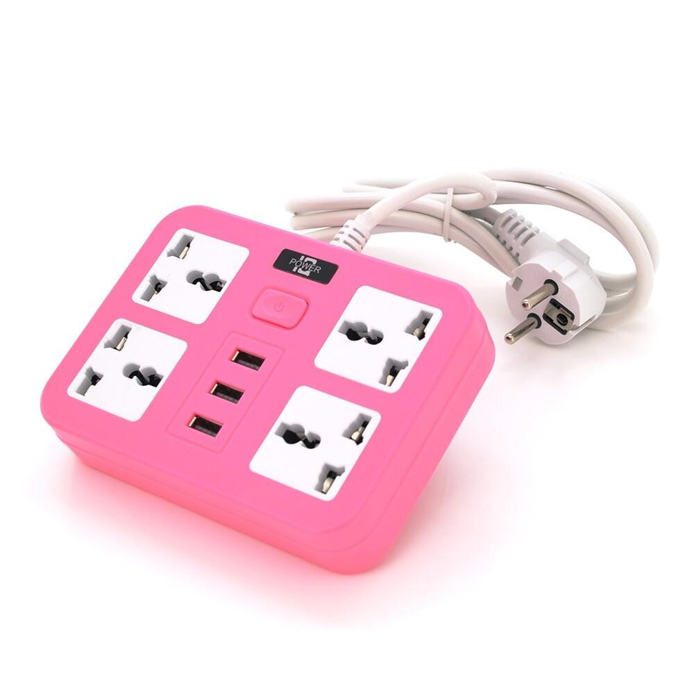 Voltronic Power TВ-Т15, 4роз, 3*USB Pink (ТВ-Т15-Pink) - зображення 1