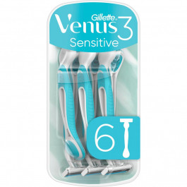 Gillette Бритви одноразові  Venus 3 Sensitive 6 шт.