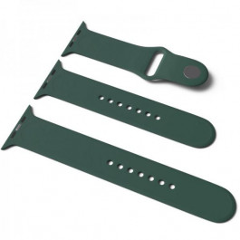 Epik Силіконовий ремінець для Apple Sport Watch Band 42 / 44 (S/M & M/L) 3pcs Зелений / Pine green