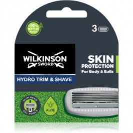 Wilkinson Sword Hydro Trim and Shave Skin Protection For Body and Balls змінні головки 3 кс