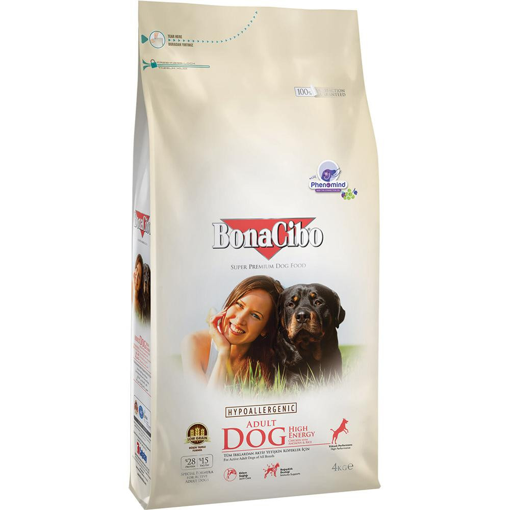 BonaCibo Adult Dog High Energy Chicken and Rice with Anchovy - зображення 1