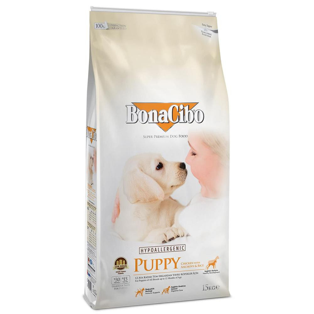 BonaCibo Puppy Chicken and Rice with Anchovy 15 кг (BC405703) - зображення 1