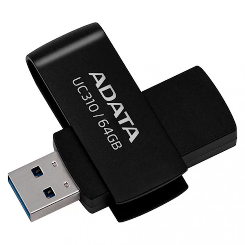 ADATA 64 GB UC310 USB 3.2 Black (UC310-64G-RBK) - зображення 1