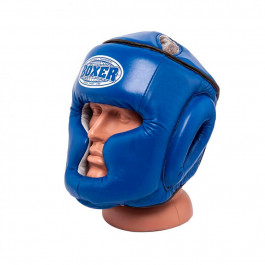 Boxer Sport Line Шлем тренировочный каратэ Элит кожвинил, синий (2036-01B)
