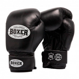 Boxer Sport Line Боксерские перчатки 6oz, кожа, черный (2023-04BLK)