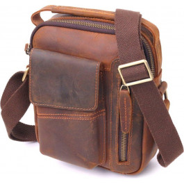 Vintage Чоловіча сумка-барсетка коричневого кольору з  шкіри  (2421293)