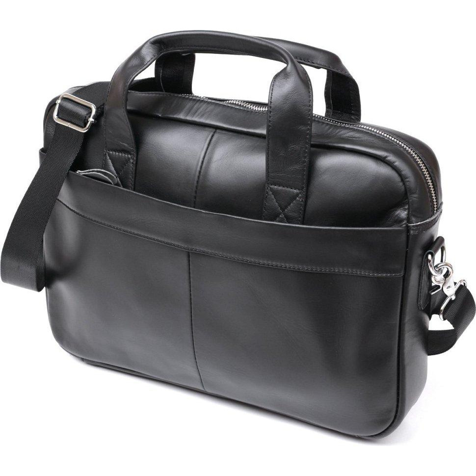 Vintage Ділова шкіряна чоловіча сумка для ноутбука в чорному кольорі  (20680) - зображення 1