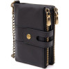 Vintage Невеликий чорний гаманець із натуральної шкіри з ланцюжком  2420437 - зображення 1