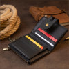 Vintage Невеликий чорний гаманець із натуральної шкіри з ланцюжком  2420437 - зображення 8