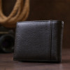 Vintage Темно-коричневе чоловіче портмоне з фактурної шкіри без застібки  (2420476) - зображення 7