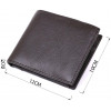 Vintage Темно-коричневе чоловіче портмоне з фактурної шкіри без застібки  (2420476) - зображення 9
