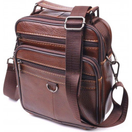 Vintage Зручна чоловіча сумка-барсетка з натуральної шкіри коричневого кольору  (2421279)