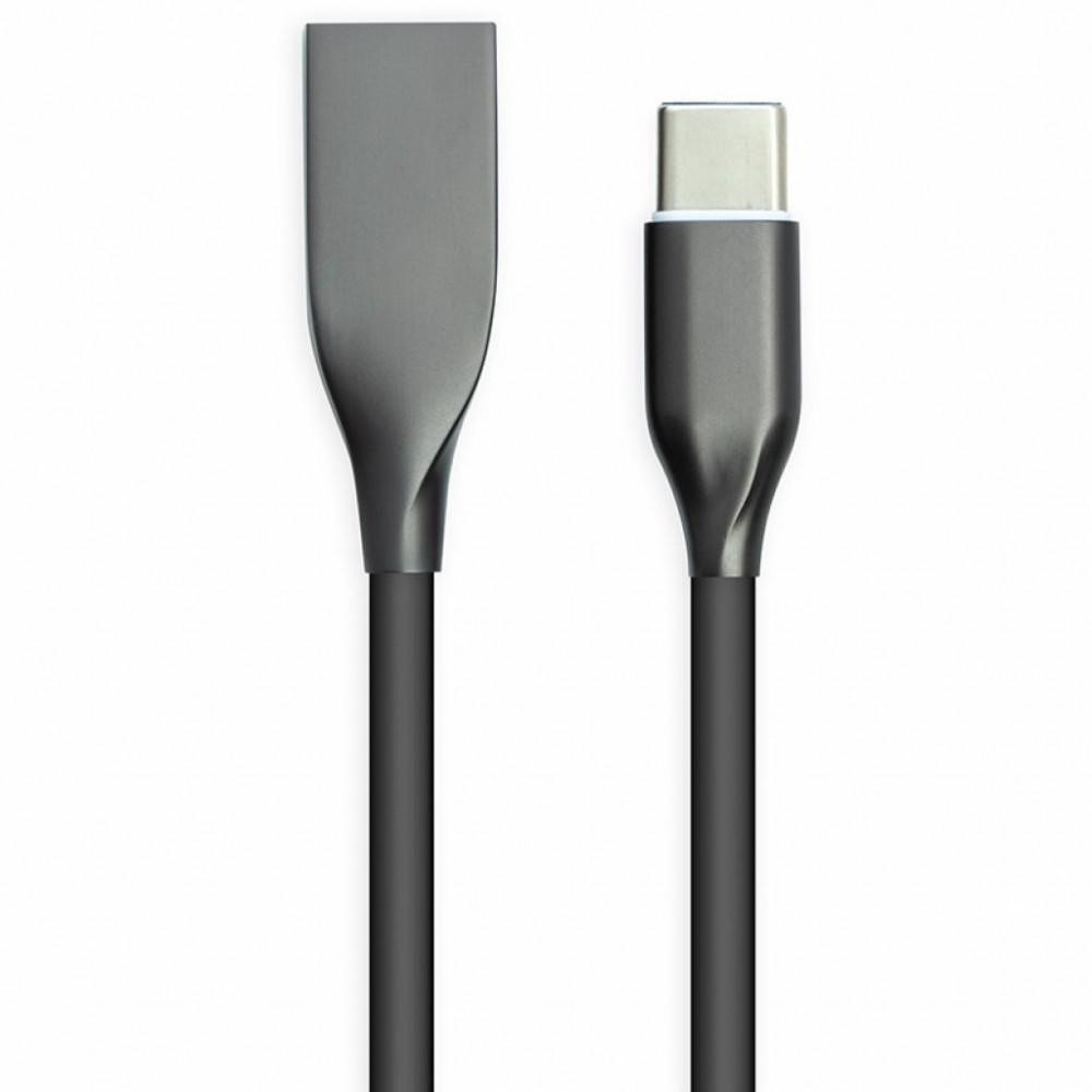 PowerPlant USB 2.0 AM/Type-C Black 1м (CA911240) - зображення 1