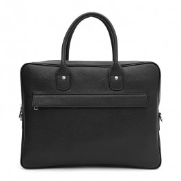 Borsa Leather Сумка-портфель чоловіча шкіряна чорна  K117611bl-black