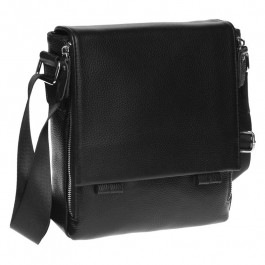 Borsa Leather Мужская сумка планшет  черная (K18877-black)