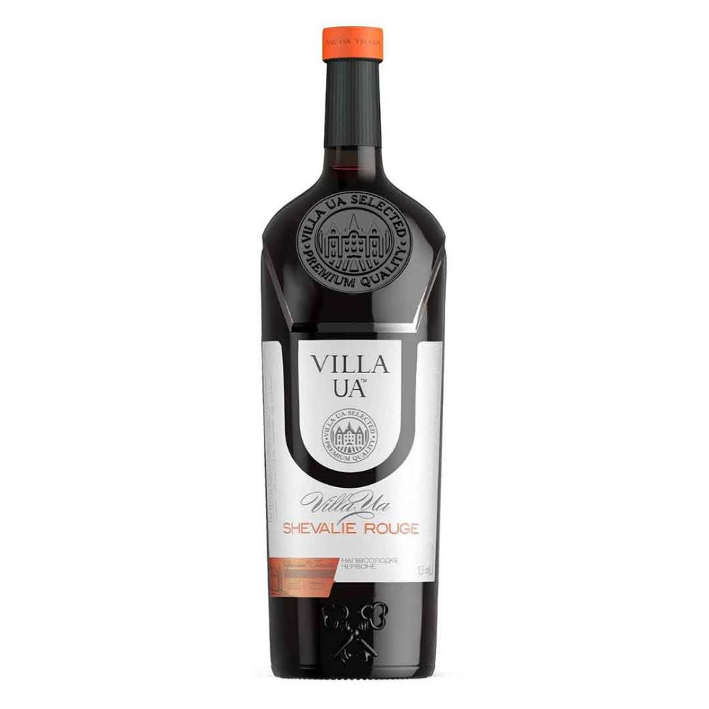 VILLA KRIM Вино  Шевальє Руж червоне напівсолодке 10-13%, 1,5 л (4820183100177) - зображення 1