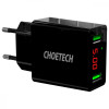 Choetech C0028 Dual Port USB Black - зображення 1