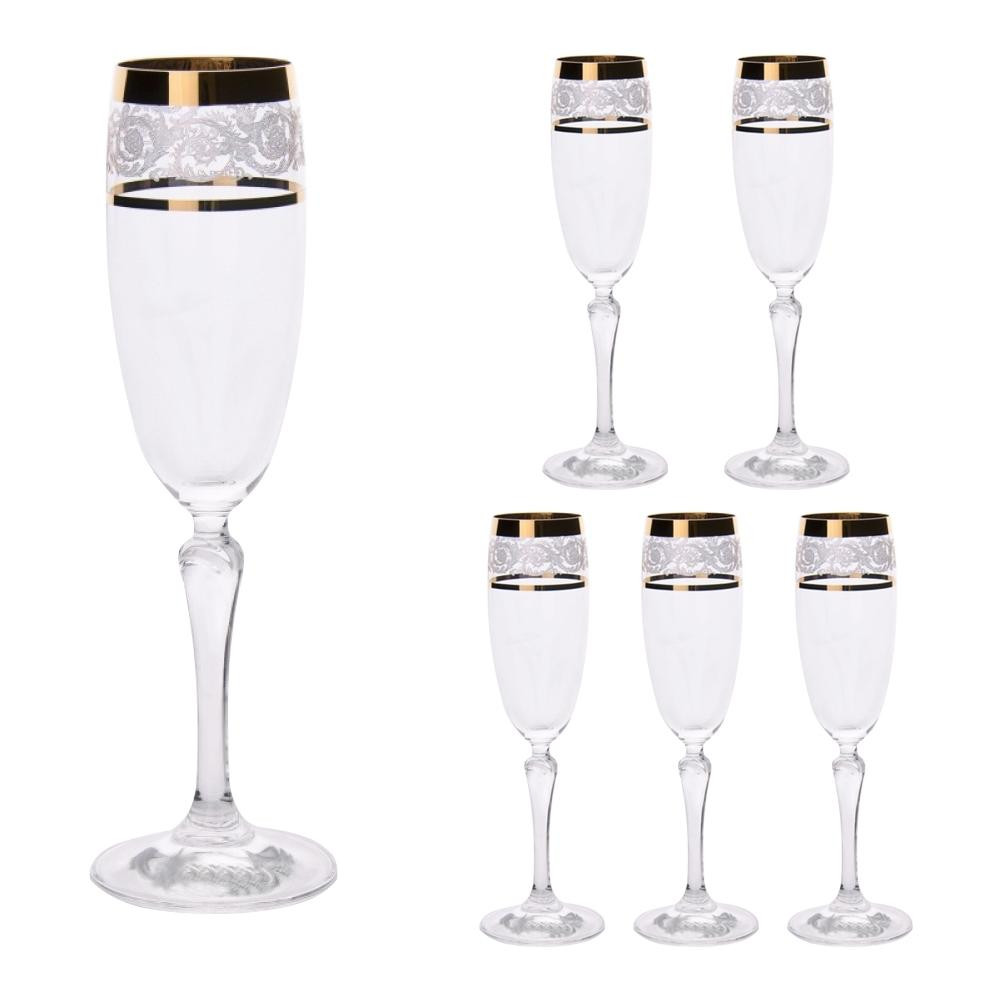 LORA Набір келихів для шампанського  Лідія 170 мл 6 шт (H50-022-6) - зображення 1