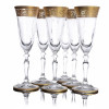 LORA Набір келихів для шампанського  Gold Версаль 135 мл 6 шт (H60-009) - зображення 4