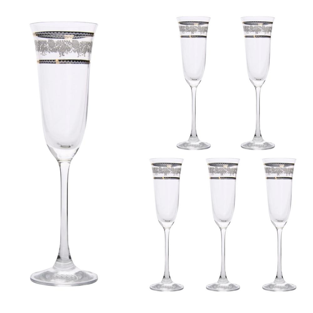 LORA Набір келихів для шампанського  Фіджі 170 мл 6 шт (H50-021-6) - зображення 1