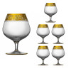 LORA Набір келихів для бренді та коньяку  Gold Версаль 375 мл 6 шт (H60-008) - зображення 1