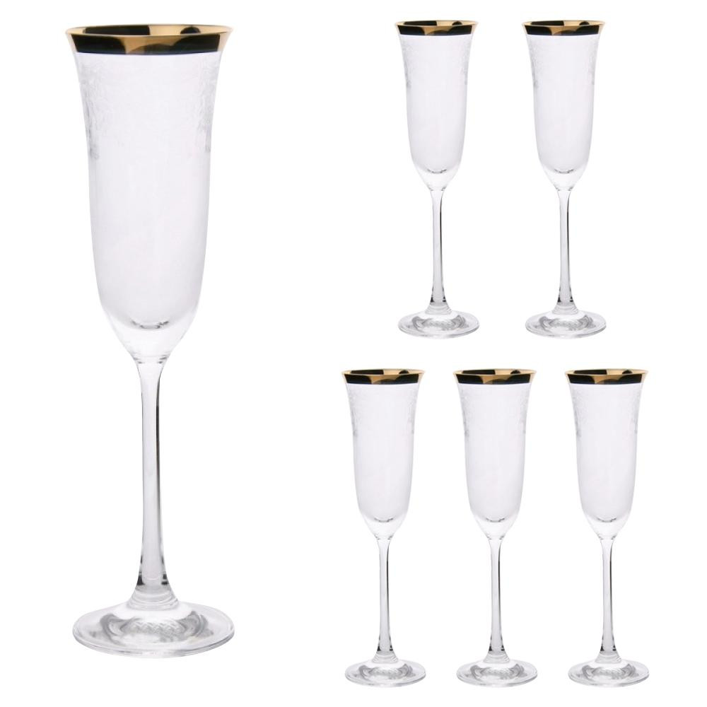 LORA Набір келихів для шампанського  Іній 170 мл 6 шт (H50-018-6) - зображення 1