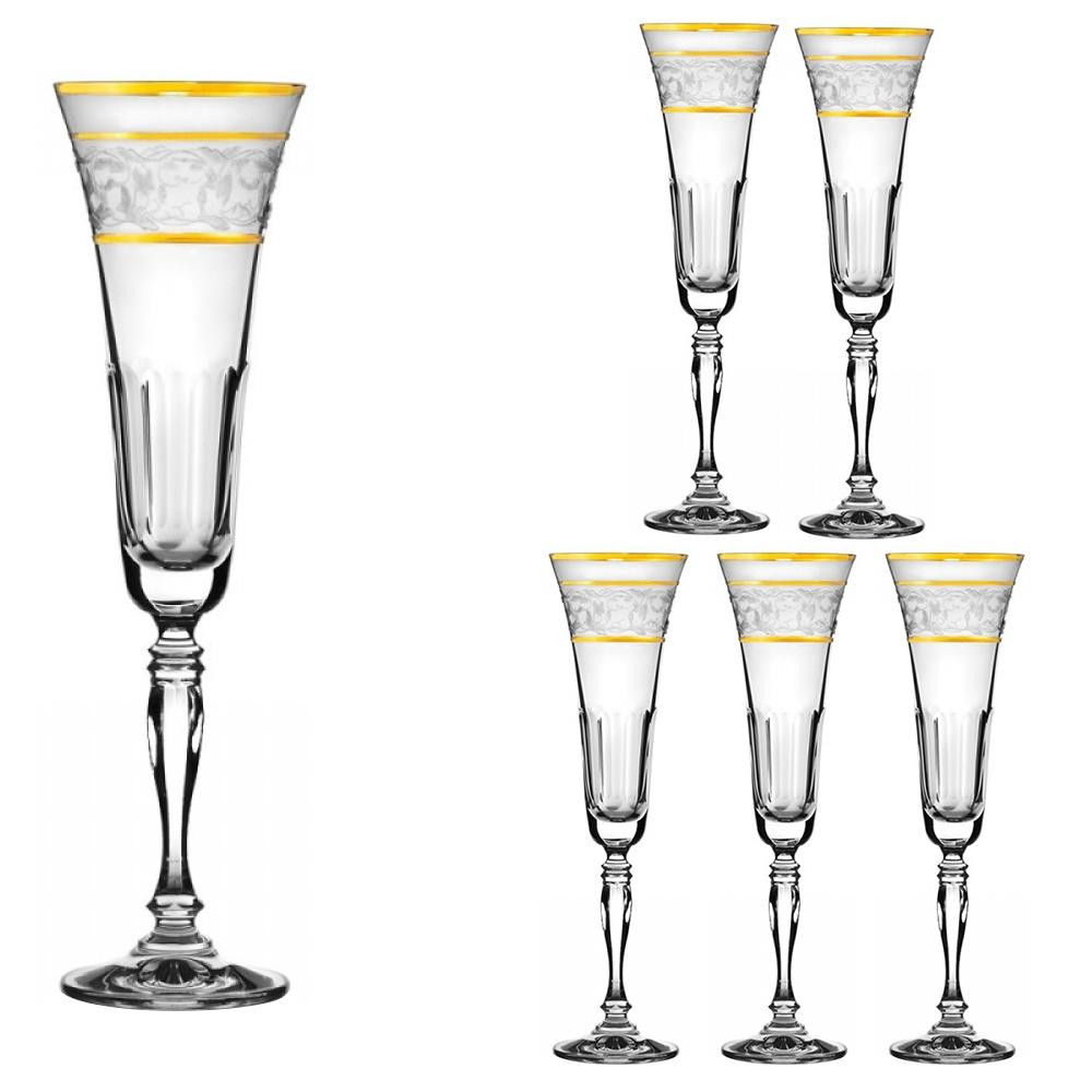 LORA Набор бокалов для шампанского Камена 180 мл 6 шт (H80-057) - зображення 1
