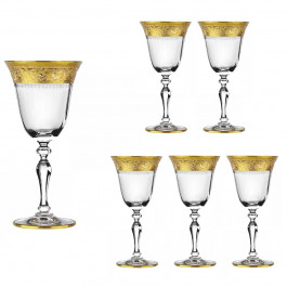 LORA Набор бокалов для напитков Gold Версаль 255 мл 6 шт (H60-010)