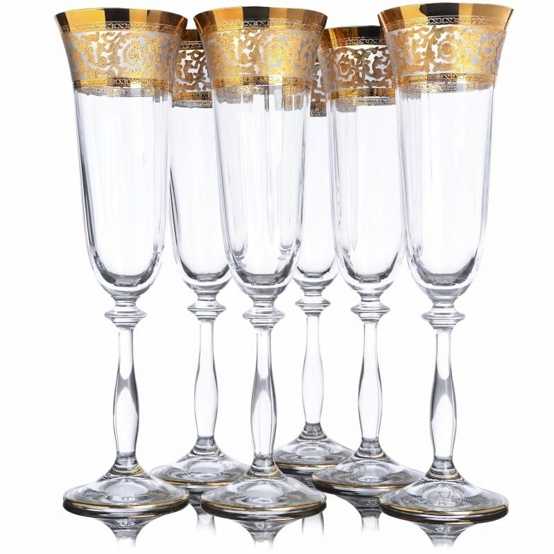 LORA Набор бокалов для шампанского Тренто 215 мл 6 шт (H70-015) - зображення 1