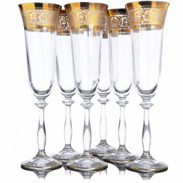 LORA Набор бокалов для шампанского Тренто 215 мл 6 шт (H70-015)
