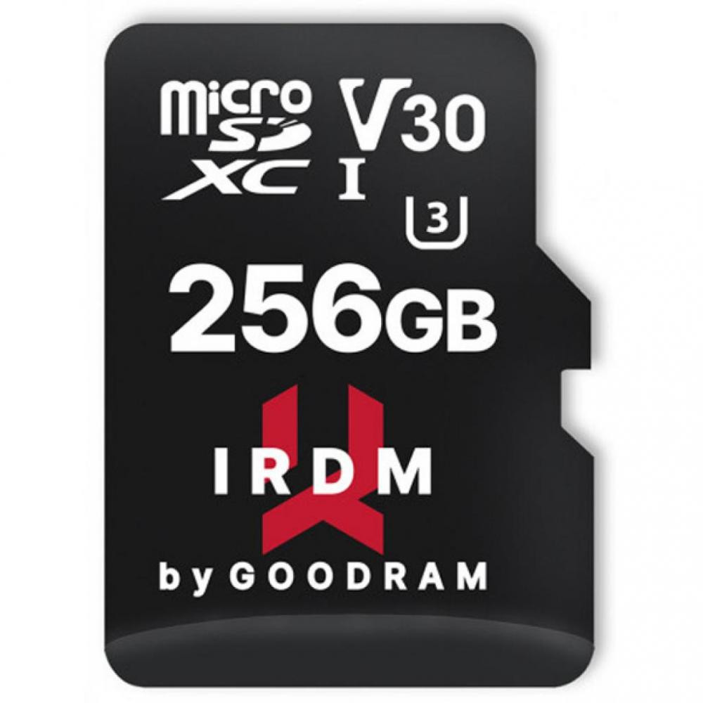 GOODRAM 256 GB microSDXC UHS-I U3 V30 IRDM + SD adapter IR-M3AA-2560R12 - зображення 1
