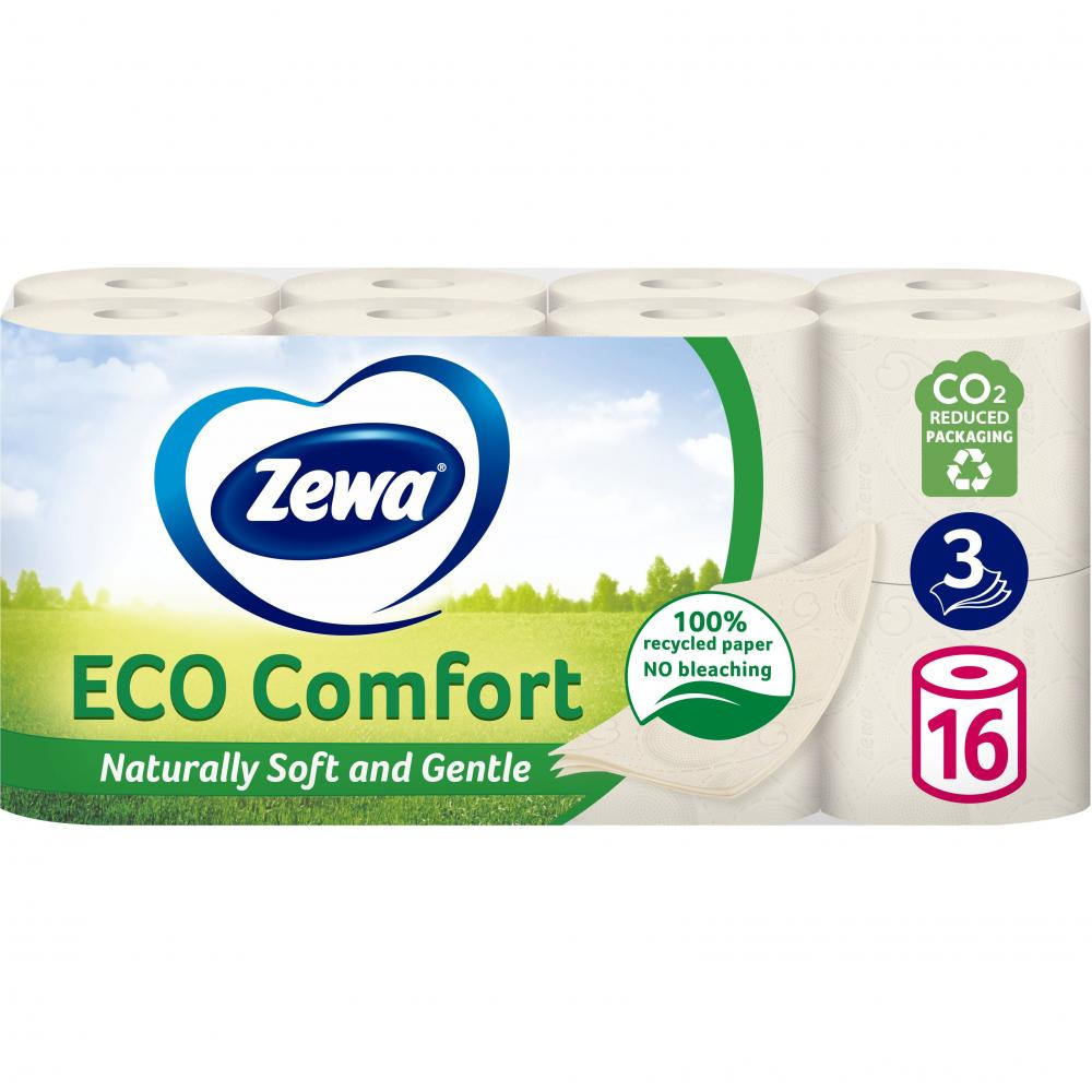 Zewa Туалетний папір  Eco Comfort 3 шари 16 рулонів (7322542226902) - зображення 1