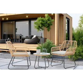 GardenLine Комплект садових меблів для саду ,тераси та балкону  LEUCA ABI3408 стіл та два крісла