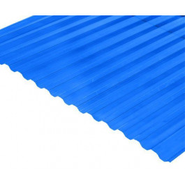 Bauglas Гофрований монолітний полікарбонат  2000x 1050мм синій