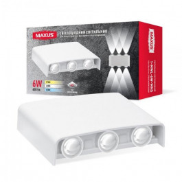 MAXUS MWL 6W 3CCT IP65 WH Square білий (1-MWL-6W-WHS)